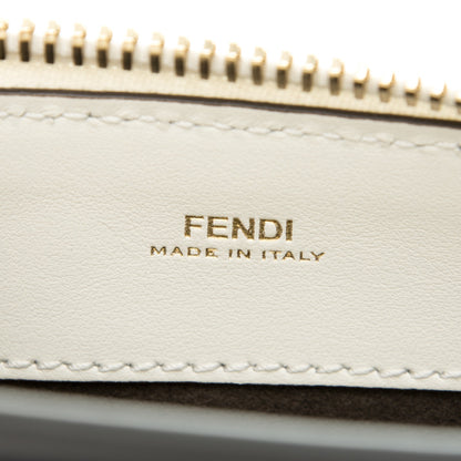 Fendi Vitello Baltico Ribbon Lace Up Floral Small DotCom Click Chain Satchel White Multicolor 7 of 22