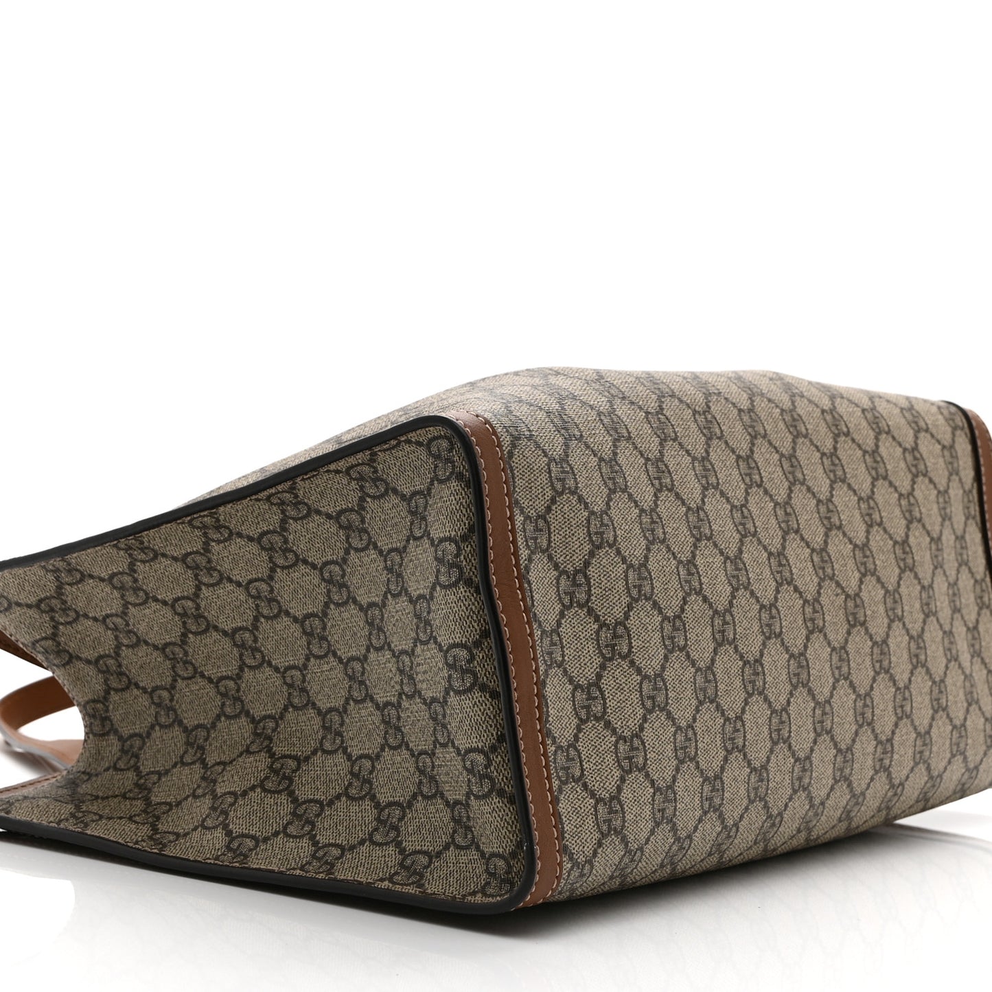 GG Supreme Monogram Medium Padlock Tote Beige Cuir