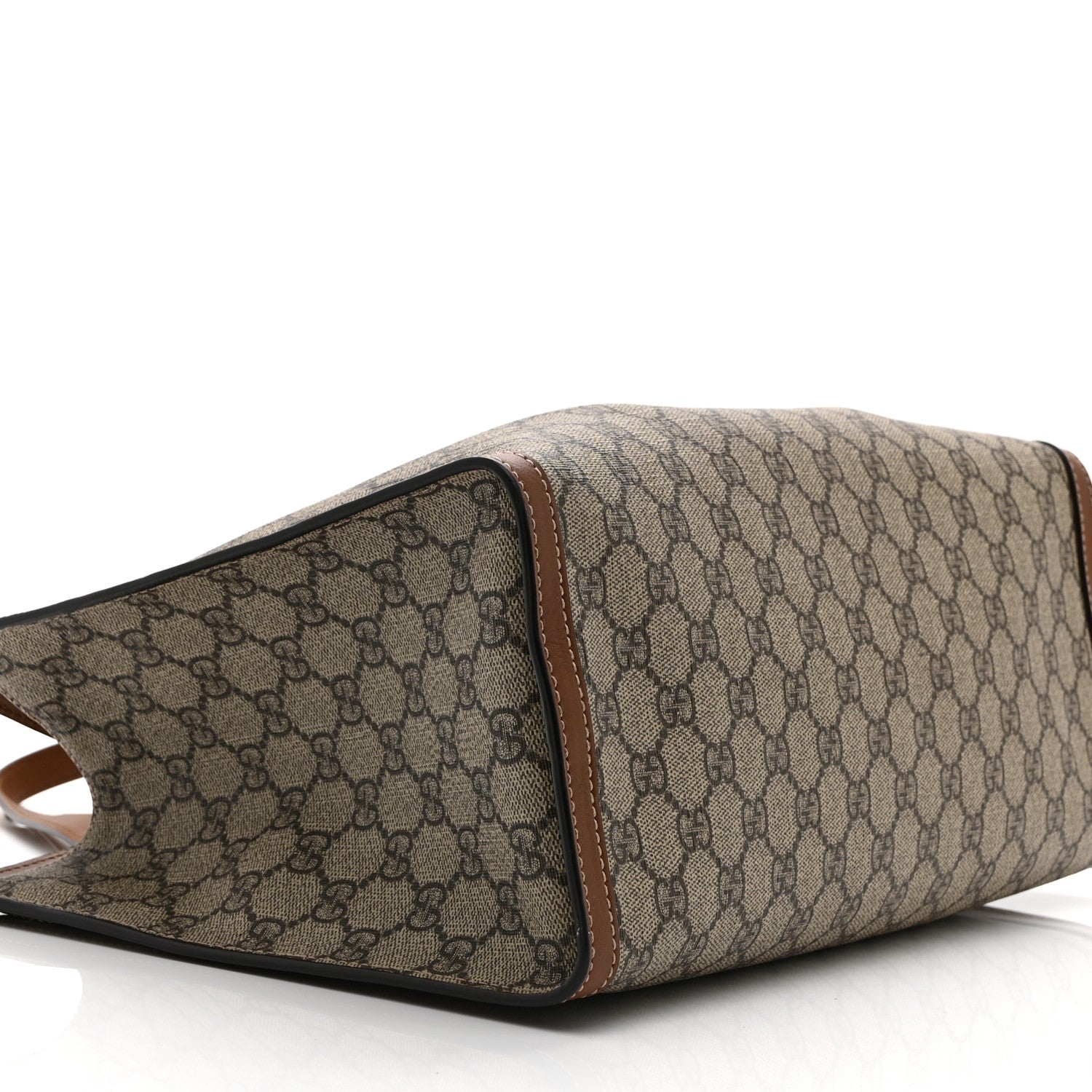 Gucci GG Supreme Monogram Medium Padlock Tote Beige Cuir 10 of 11