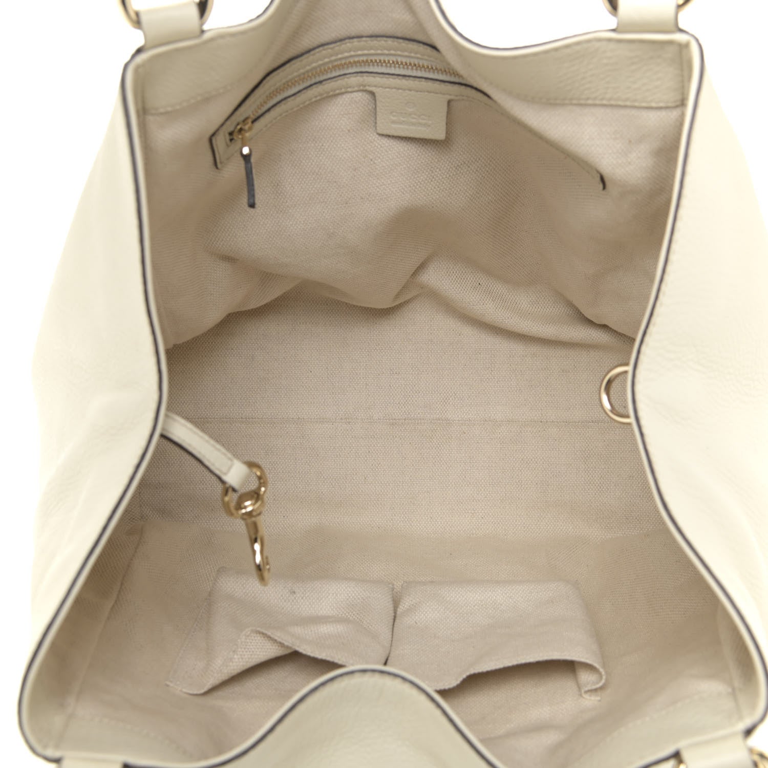 Gucci Pebbled Calfskin Medium Soho Shoulder Bag Off White 5 of 12