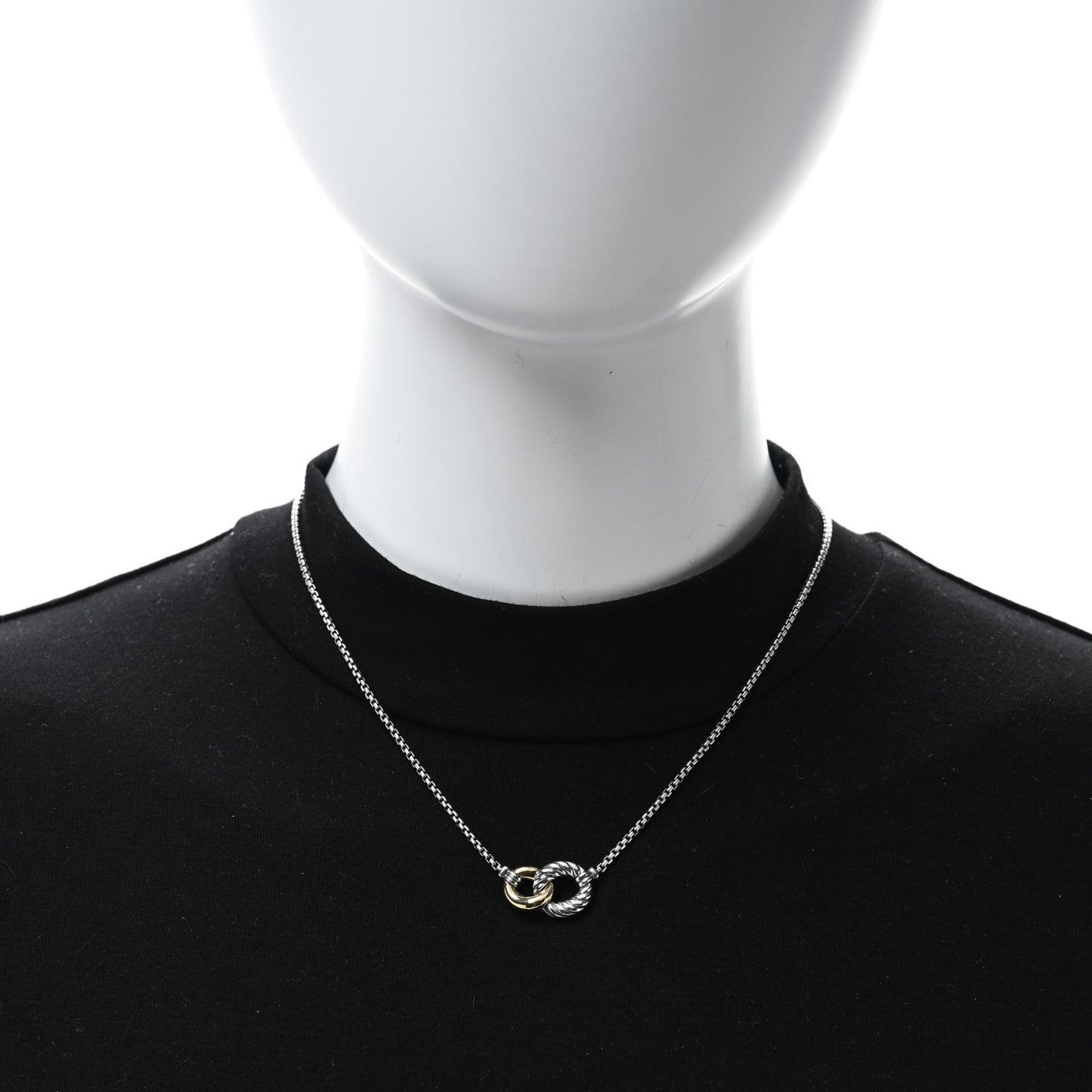Sterling Silver 18K Yellow Gold Belmont Pendant Necklace