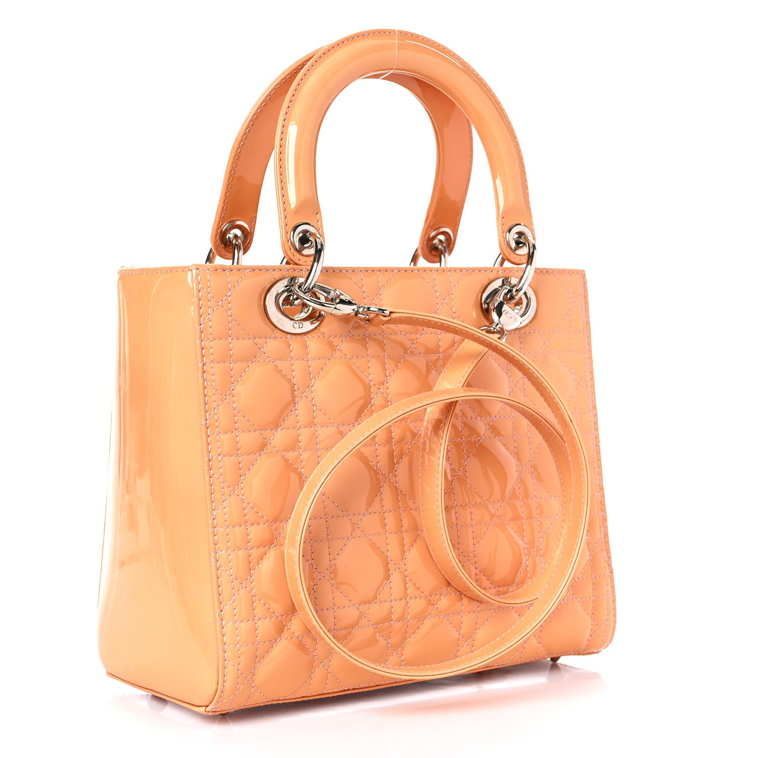 Christian Dior Patent Cannage Medium Lady Dior Pale Pink 3 of 10