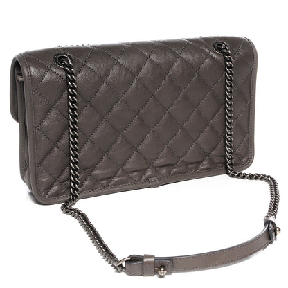 Chanel Calfskin Medium Casual Riviera Flap Dark Grey 3 of 9