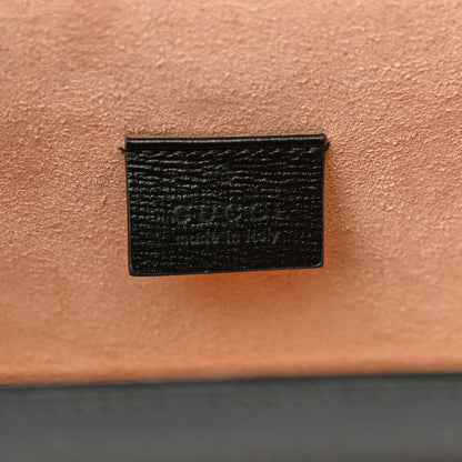 Gucci Calfskin Small Padlock Bamboo Shoulder Bag Black 6 of 9