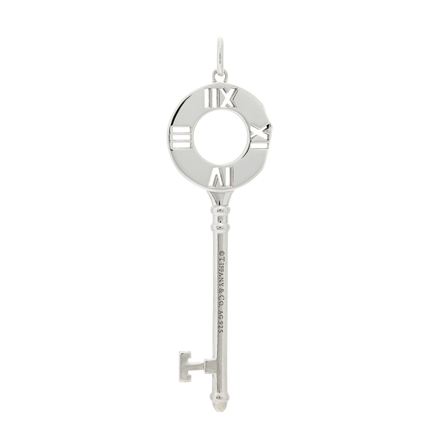 Sterling Silver Atlas Pierced Key Pendant