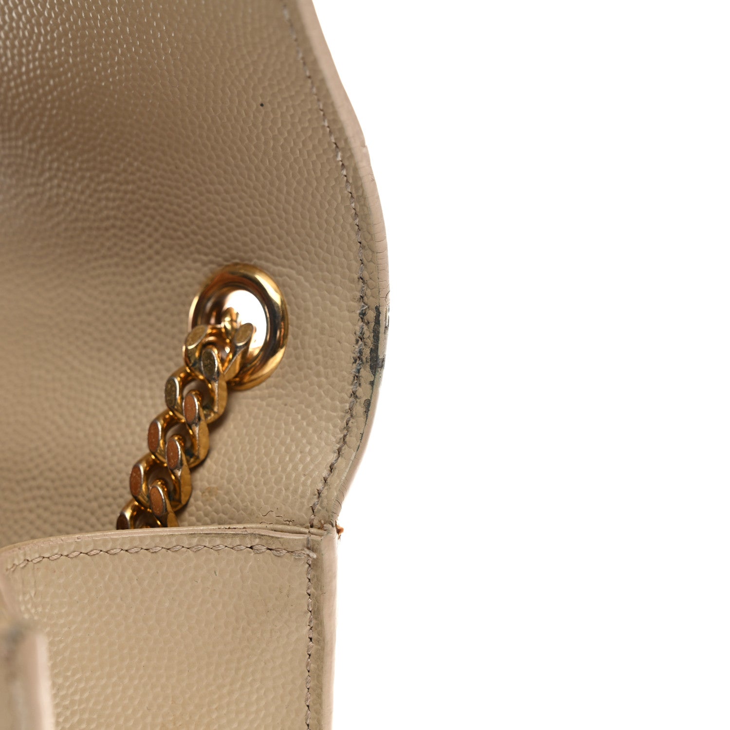 Saint Laurent Grain De Poudre Small Monogram Kate Satchel Nude Powder 11 of 14