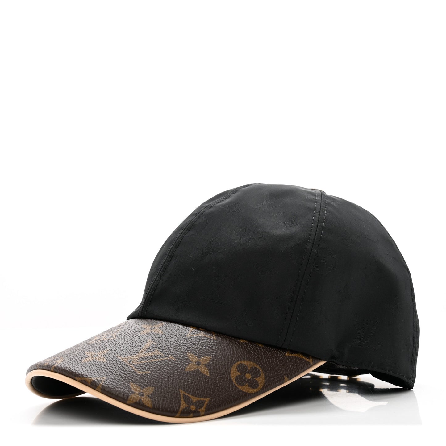 Polyester Silk Monogram LV Get Ready Cap M Black