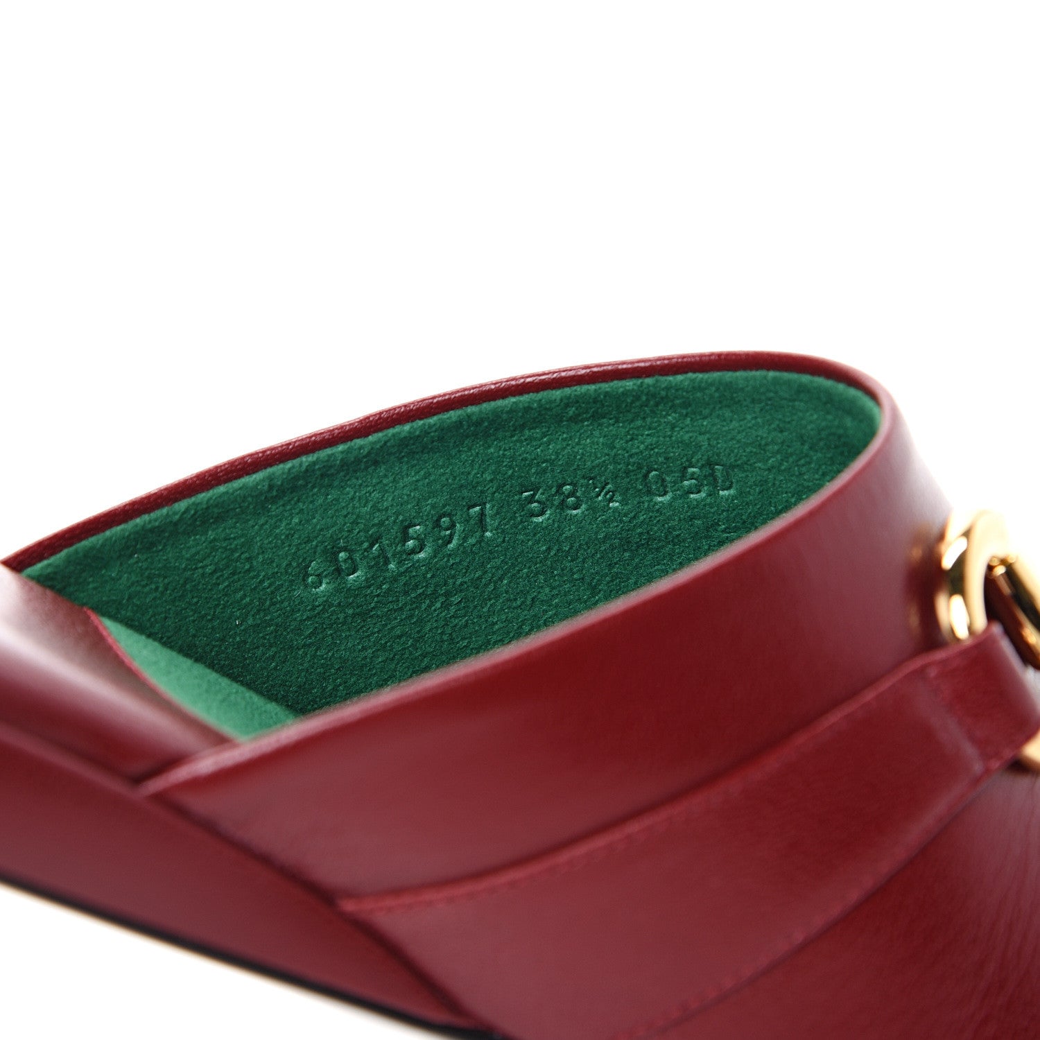 Gucci Goatskin Horsebit Pericle Slippers 38.5 Rosso 7 of 11