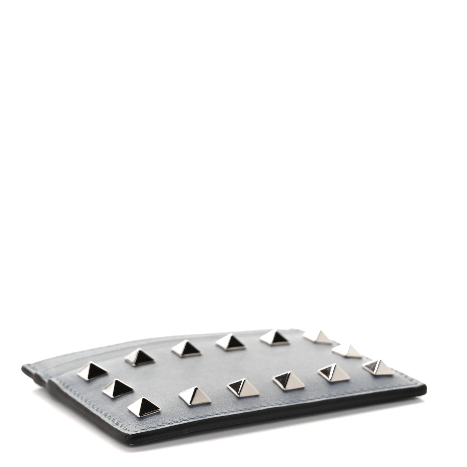 Valentino Garavani Vitello Rockstud Card Holder Niagara 4 of 9