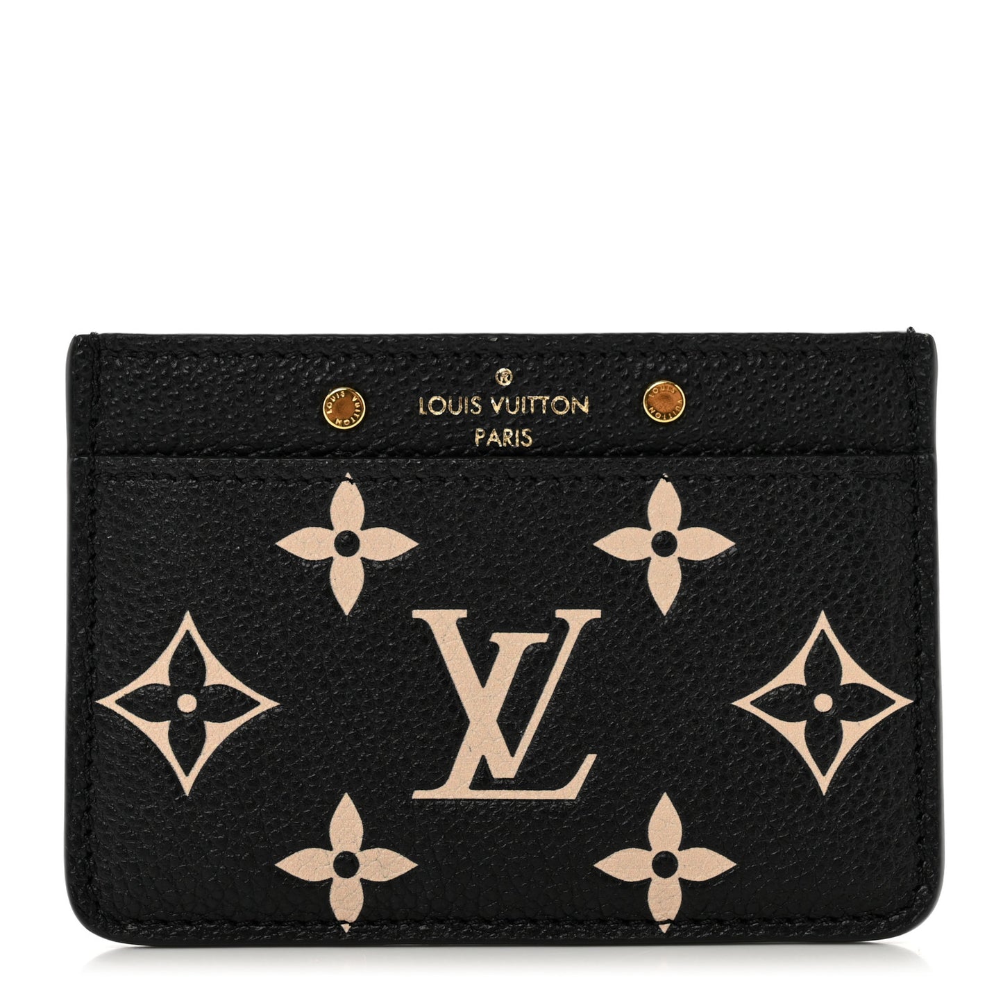 LOUIS VUITTON Empreinte Card Holder Black Beige