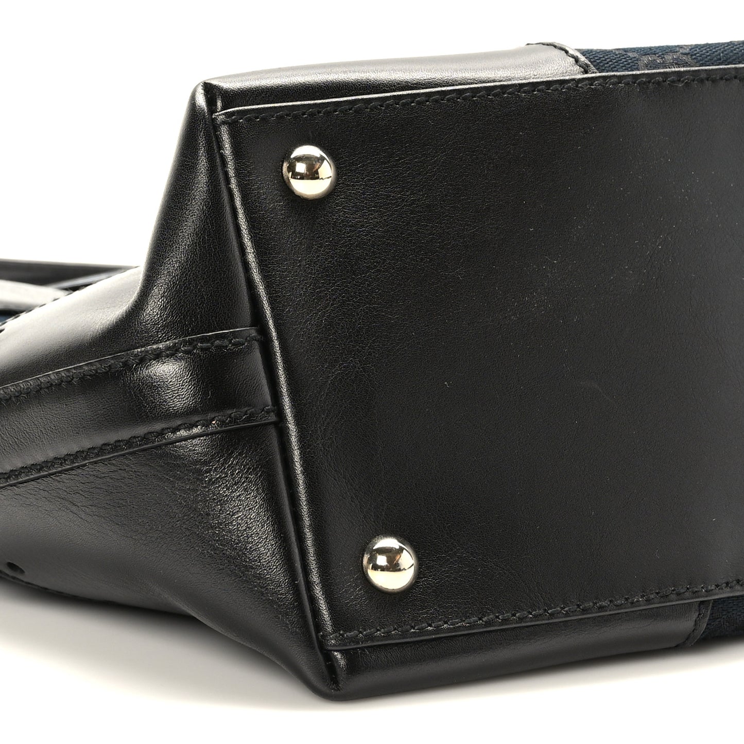 Monogram Large Punch Tote Black