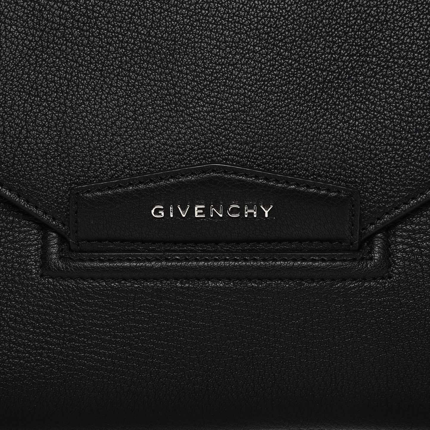 Sugar Goatskin Medium Antigona Envelope Clutch Black
