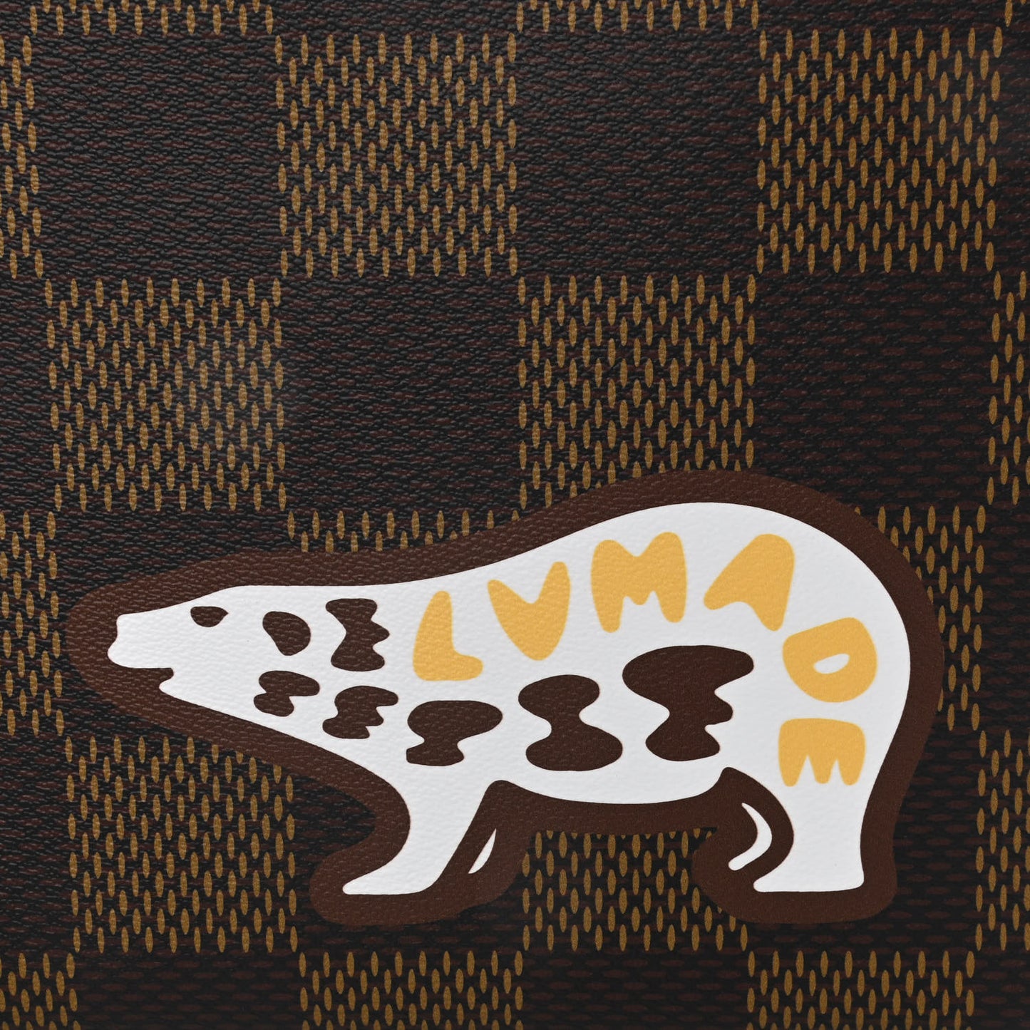 X NIGO Giant Damier Ebene Bear Pochette Jour GM