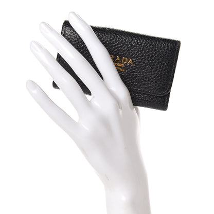 Prada Vitello Grain 6 Key Holder Black 2 of 13