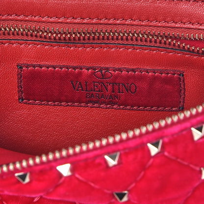 Valentino Garavani Velvet Rockstud Spike Belt Bag Disco Pink 6 of 6