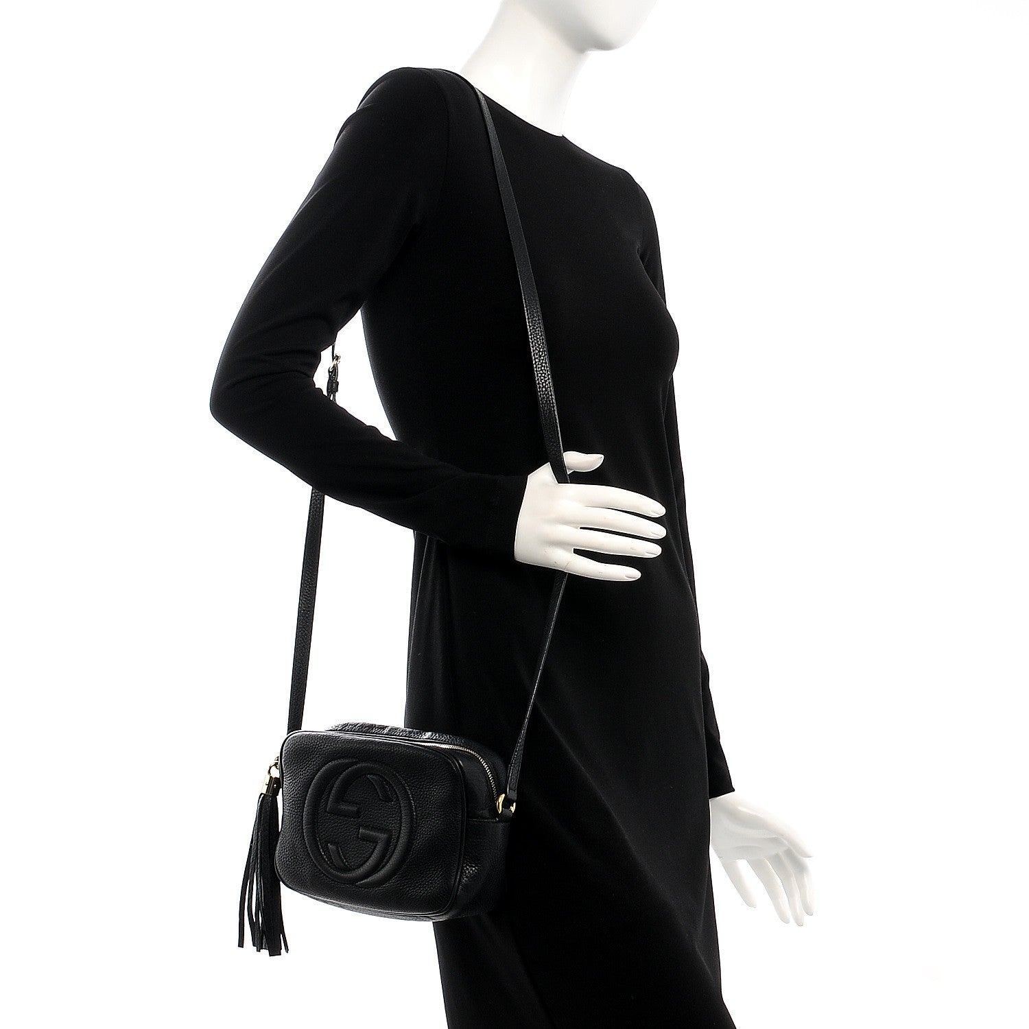 Gucci Pebbled Calfskin Small Soho Disco Bag Black 2 of 11