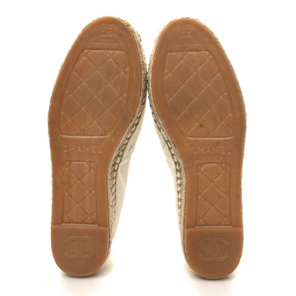 Chanel Fabric Biarritz CC Espadrilles 35 White Gold 5 of 11