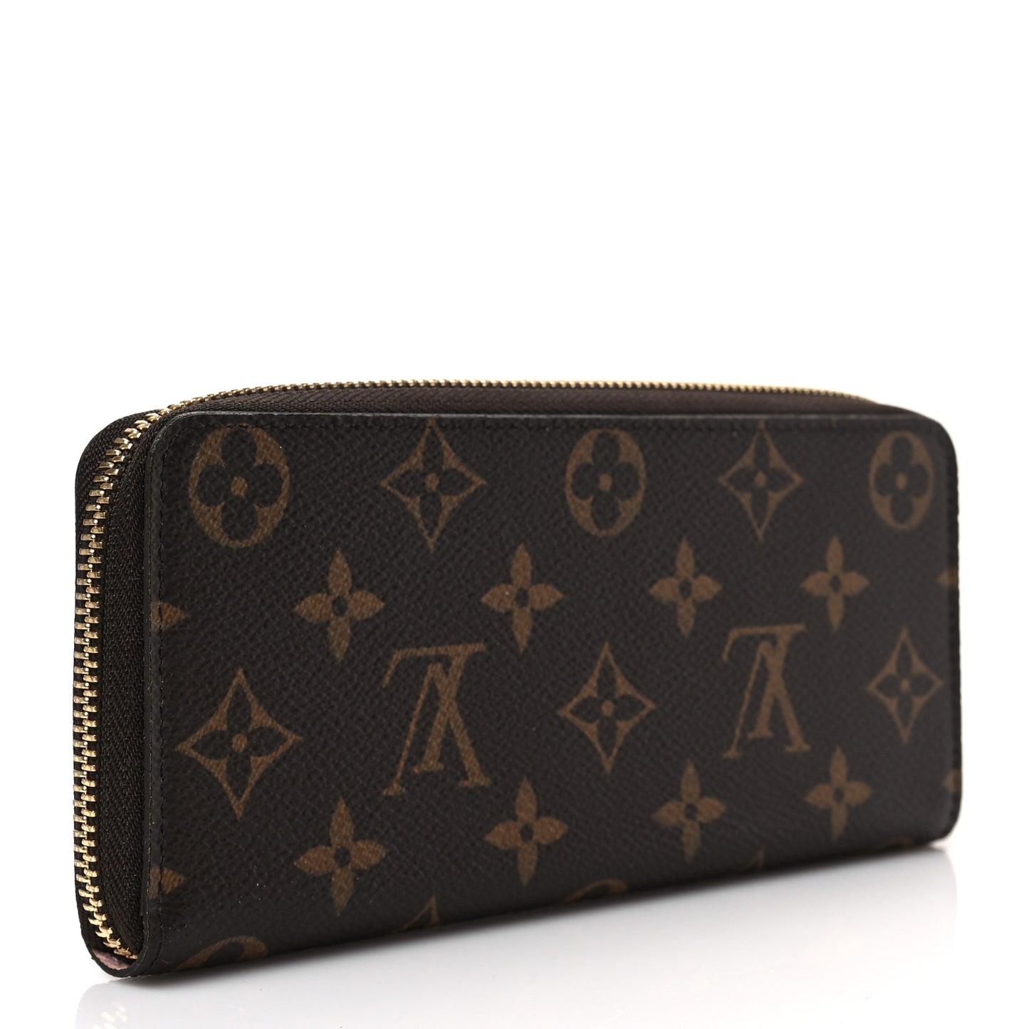 Monogram Clemence Wallet Rose Ballerine