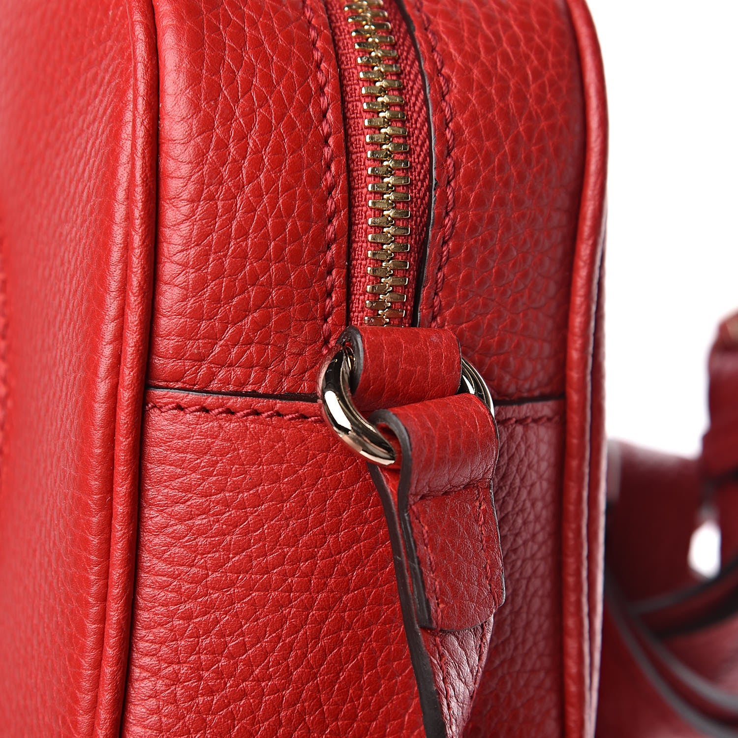 Gucci Pebbled Calfskin Small Soho Disco Bag Tabasco Red 10 of 10