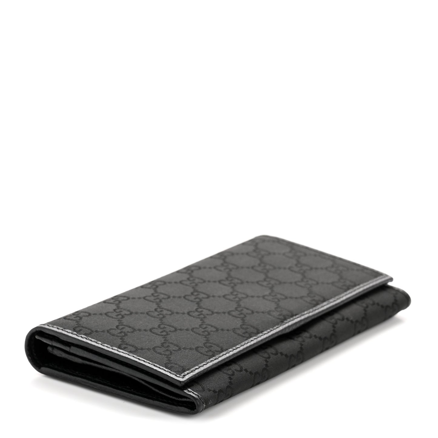 Nylon Monogram Continental Flap Wallet Black