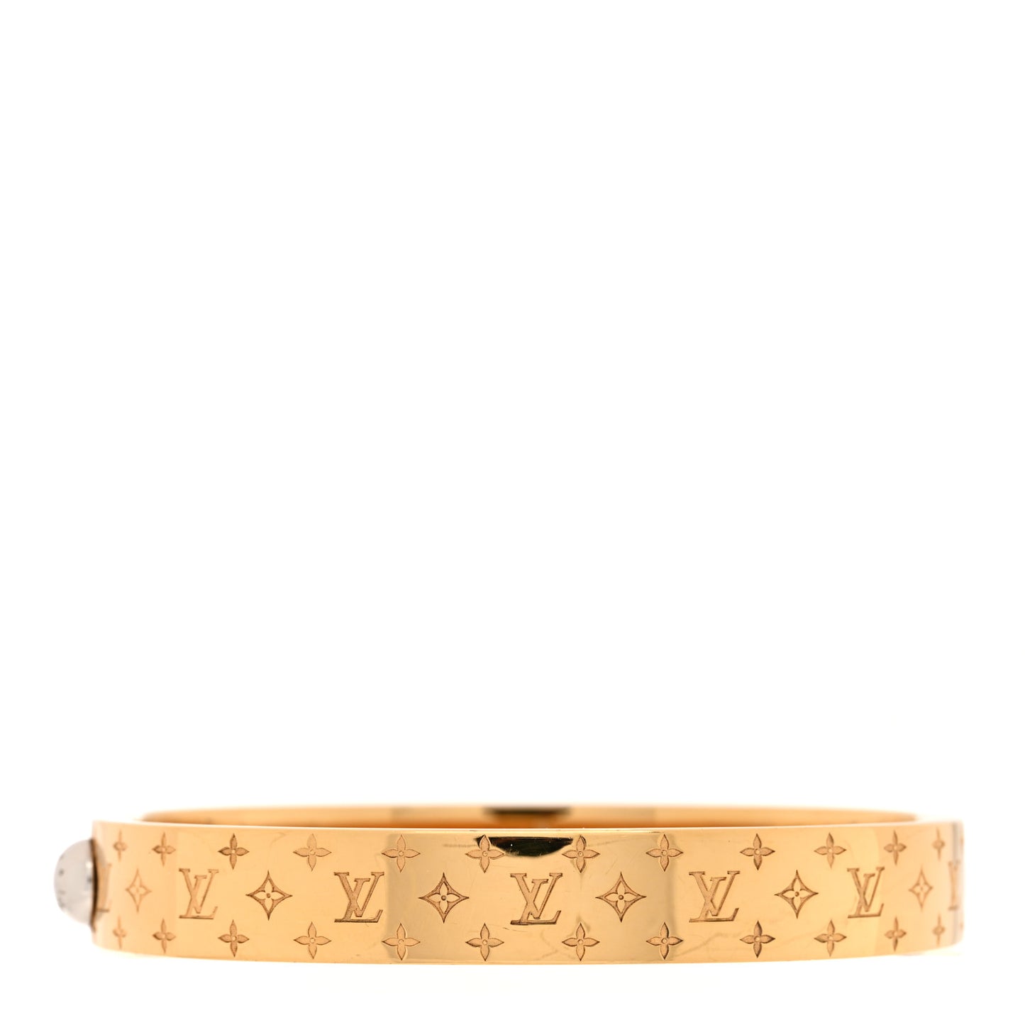 Brass Monogram Nanogram Cuff M  Gold