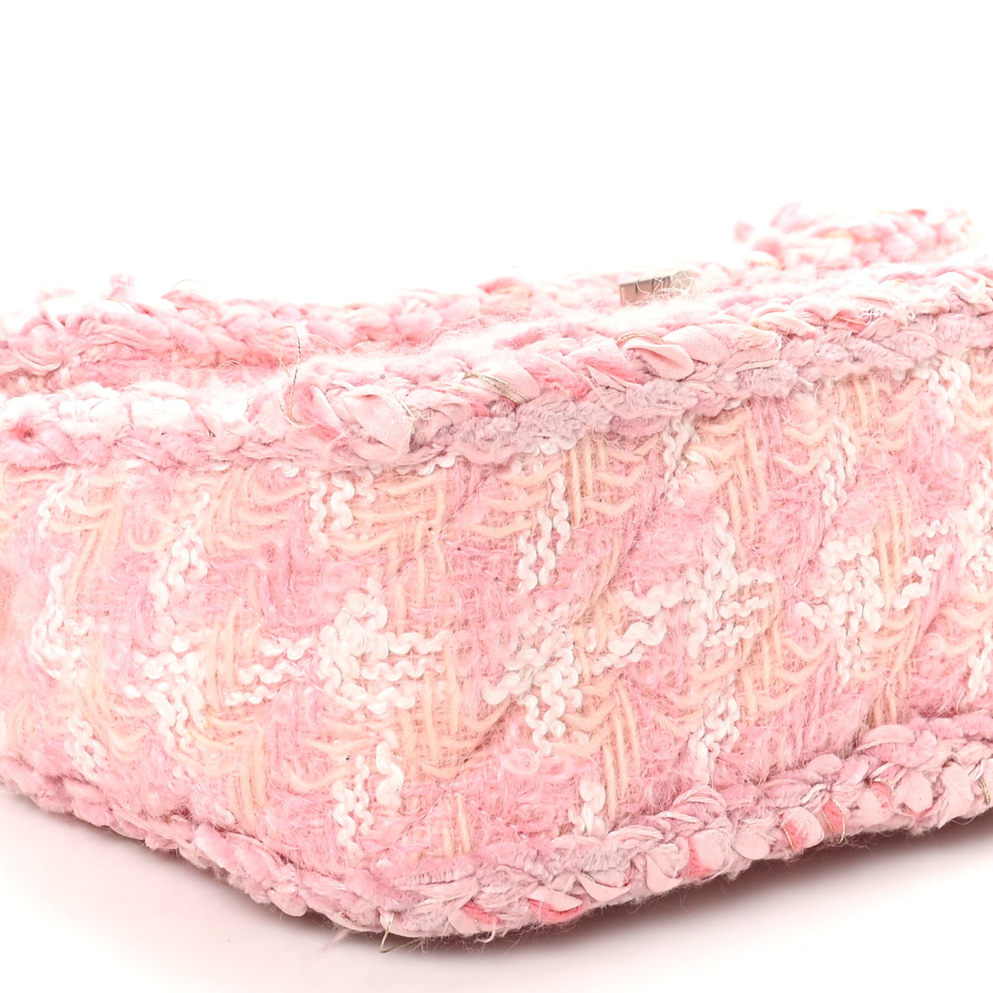 Tweed Braid Mini Reissue Square Flap Pink White