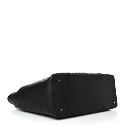 Chanel Lambskin Stitched Shopping Tote Black 4 of 10