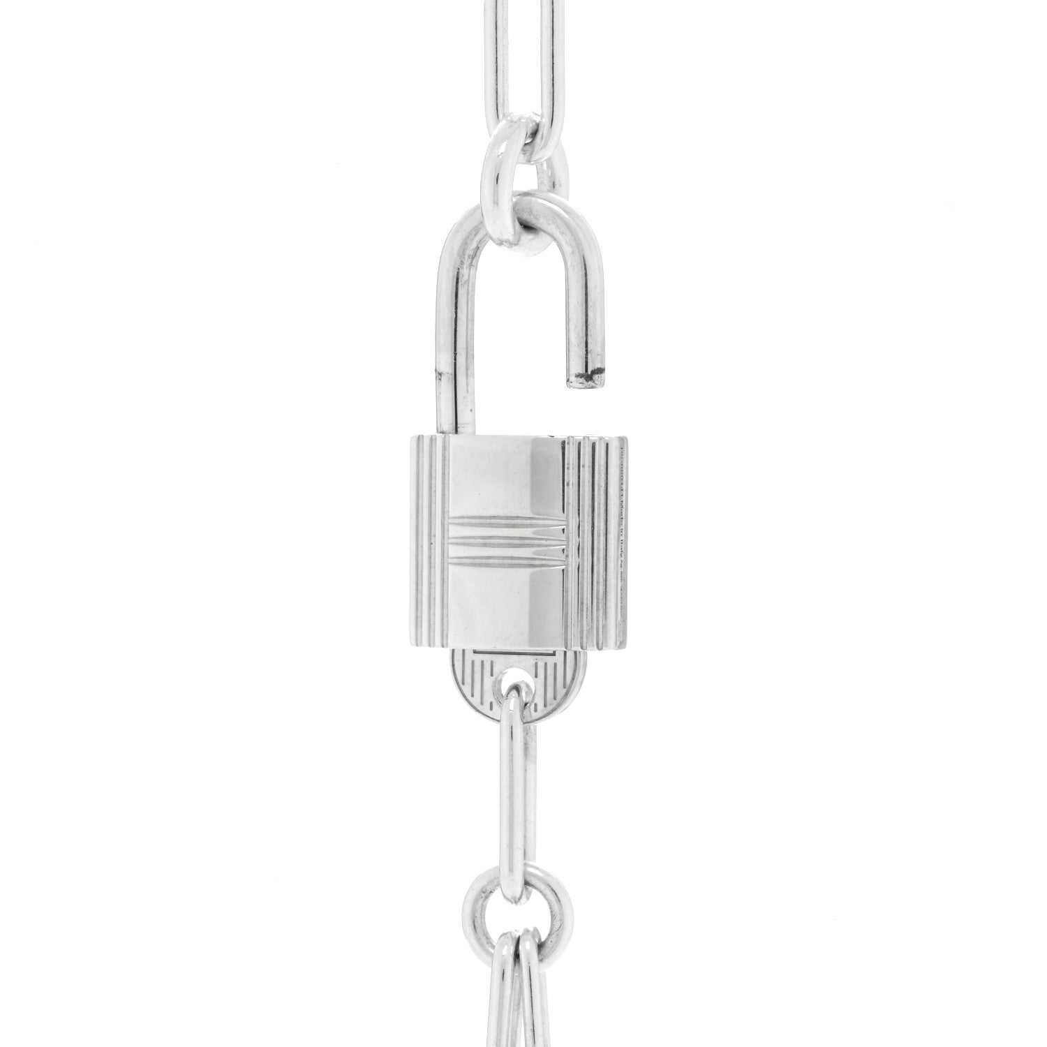 Hermes Sterling Silver GM Alphakelly Necklace 4 of 5
