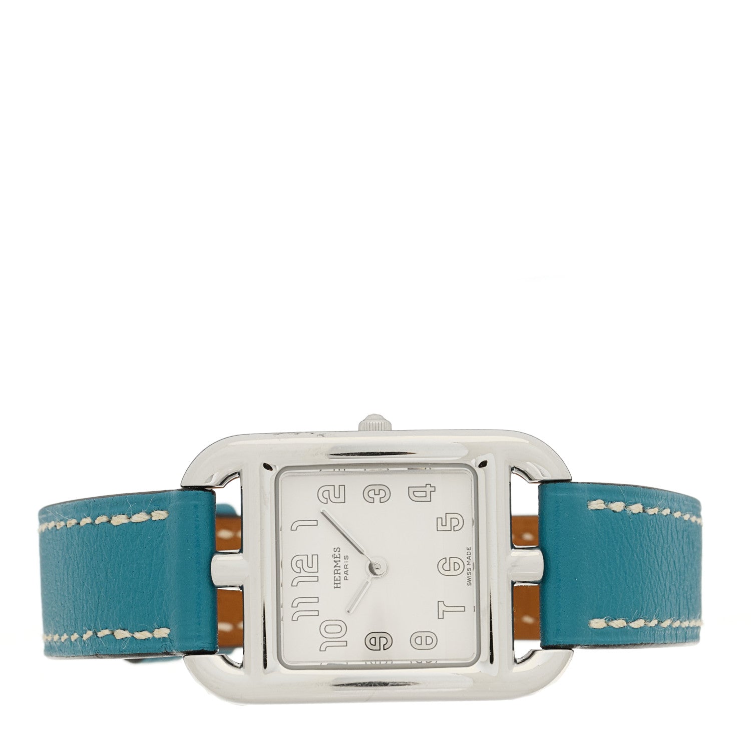 Hermes Stainless Steel Swift 23mm Cape Cod Quartz Watch Blue Jean 2 of 5