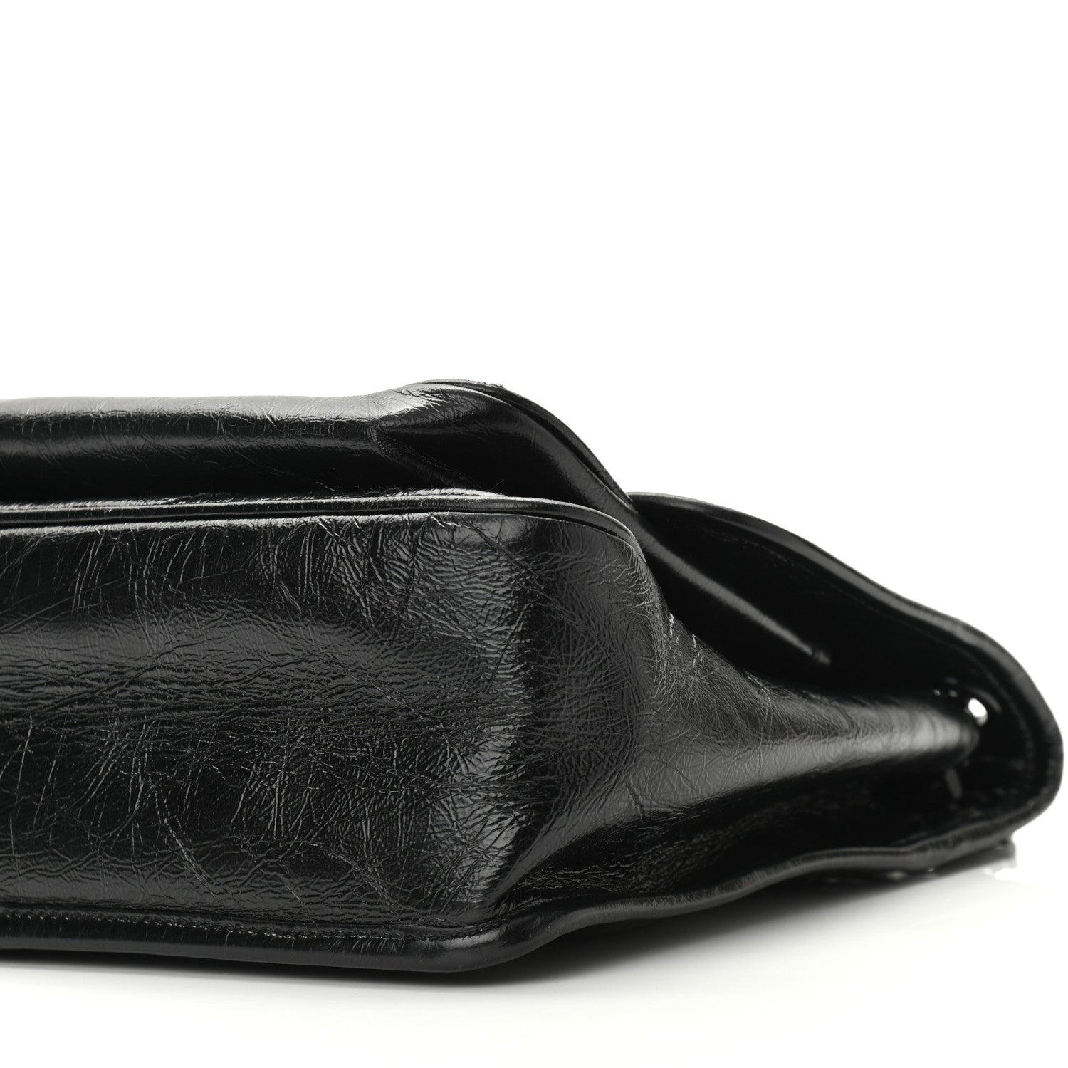 Saint Laurent Crinkled Calfskin Matelasse Monogram Medium Niki Chain Satchel Black 9 of 9