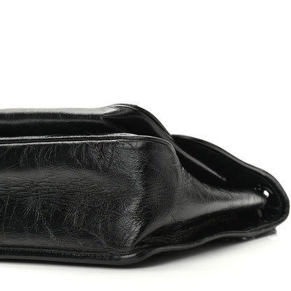 Saint Laurent Crinkled Calfskin Matelasse Monogram Medium Niki Chain Satchel Black 9 of 9