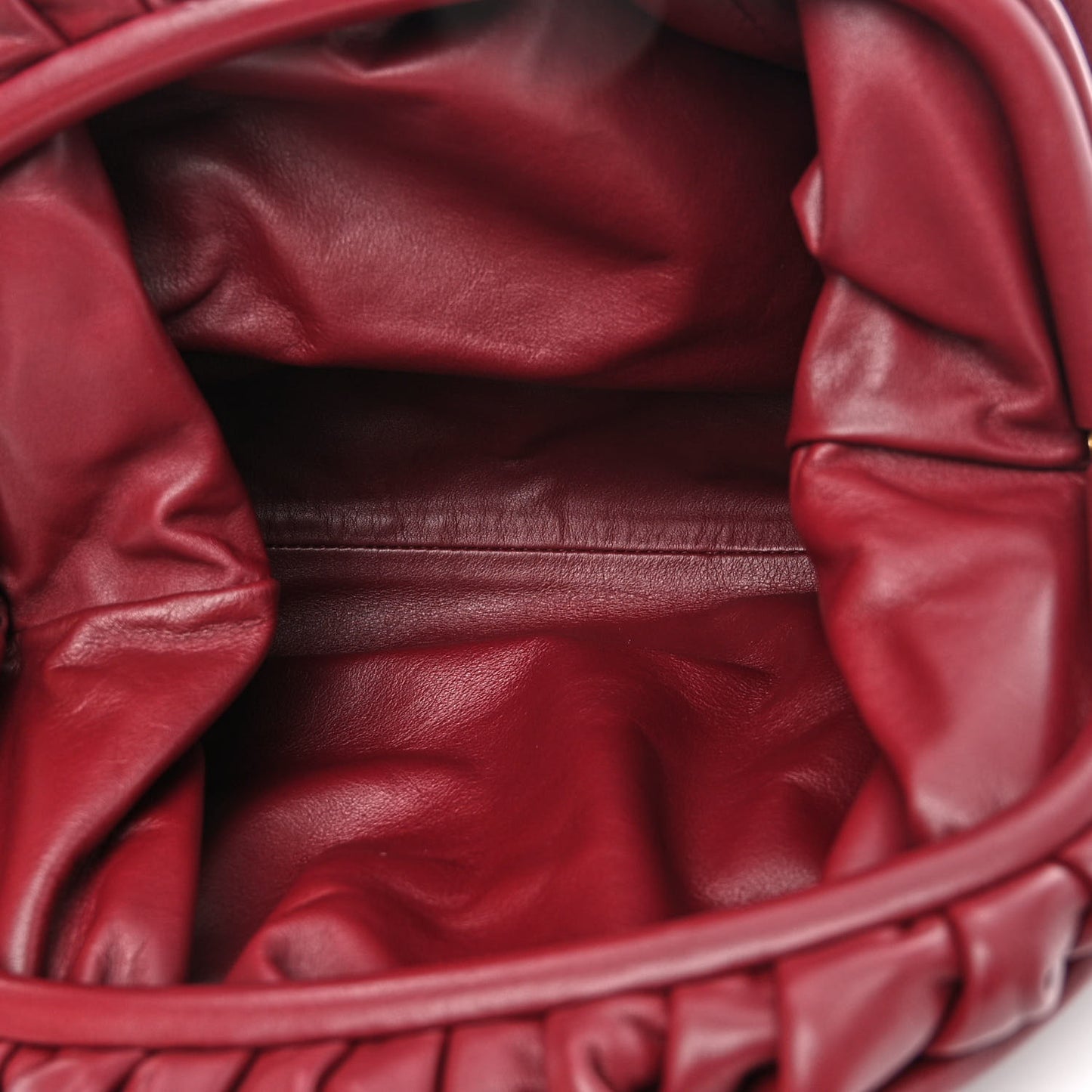 Smooth Butter Calf The Pouch Oversized Clutch Bordeaux