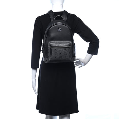 MCM Visetos Calfskin Medium Geonautic Backpack Black Phantom Grey 2 of 8