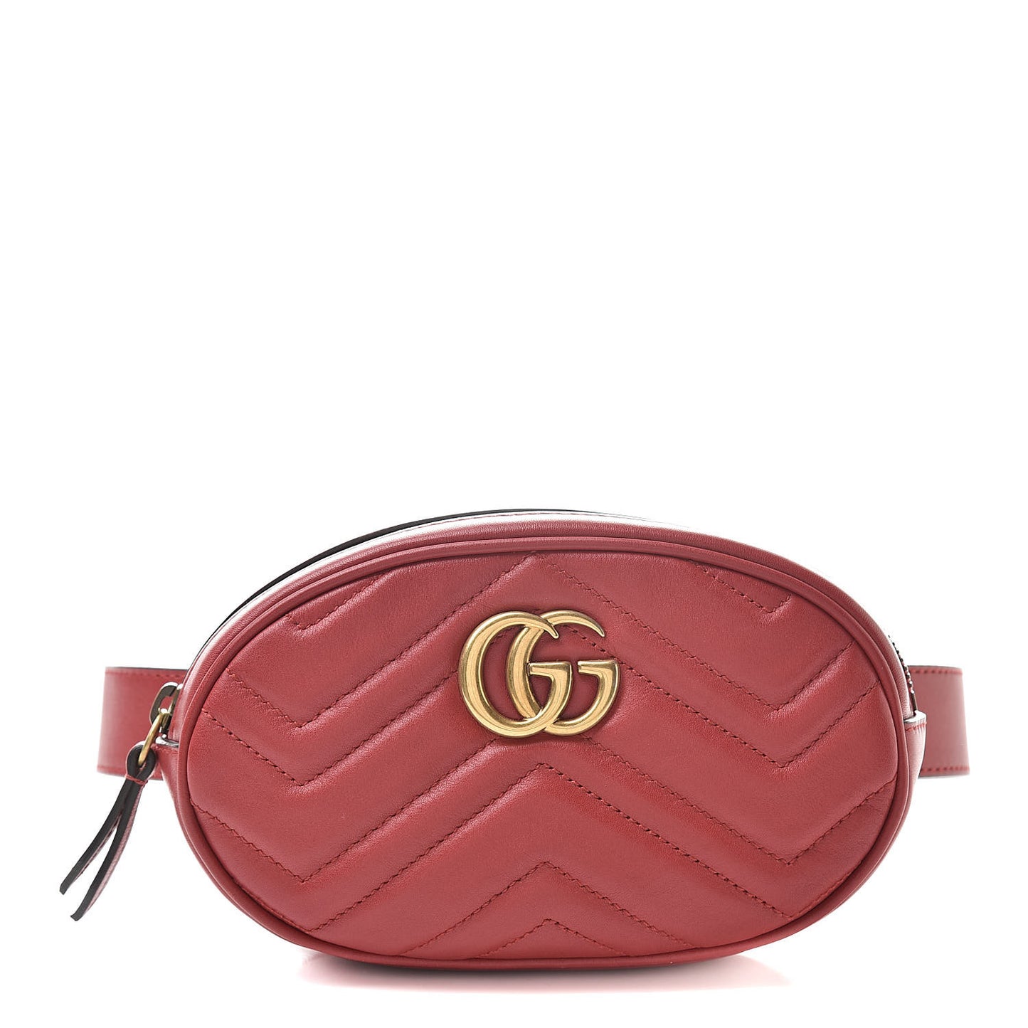 Calfskin Matelasse GG Marmont Belt Bag 75 30 Hibiscus Red