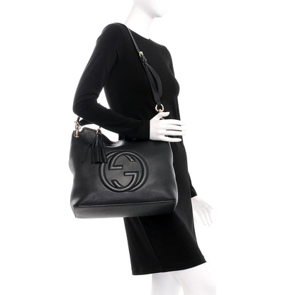 Gucci Pebbled Calfskin Large Soho Hobo Black 3 of 10