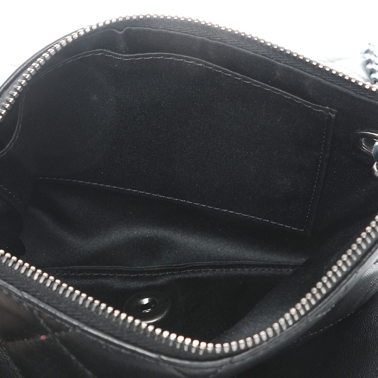 Patent Quilted Crossbody Black