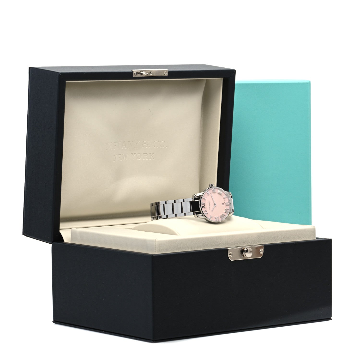 Tiffany Stainless Steel 29mm Atlas 2-Hand Quartz Watch Pink 5 of 5