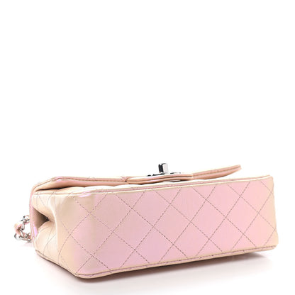 Chanel Iridescent Calfskin Quilted Mini Rectangular Flap Pink 4 of 9