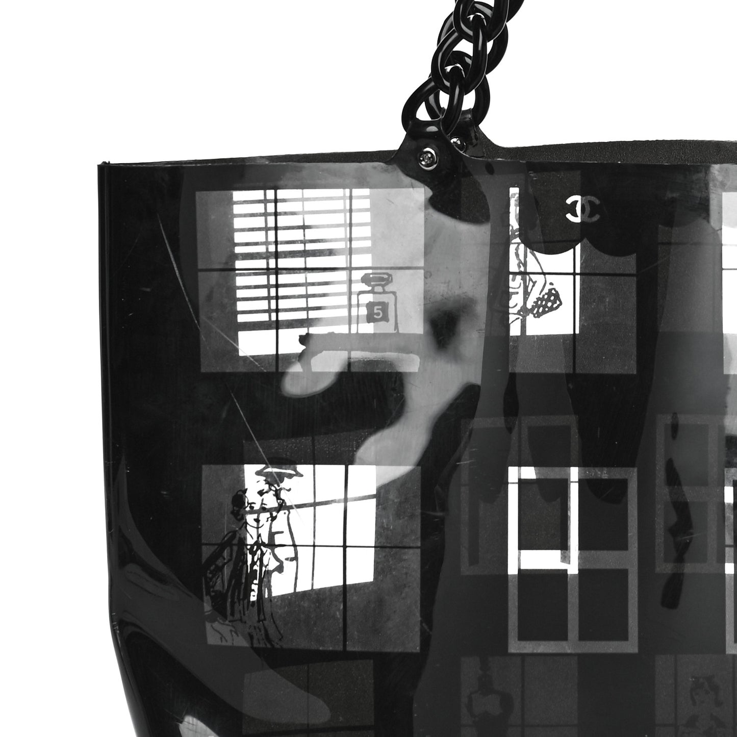 Vinyl Coco Window Tote Black