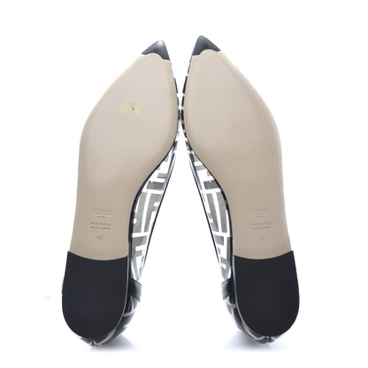 Fendi PVC Calfskin FF Colibri Ballerina Flats 40 Black 7 of 8