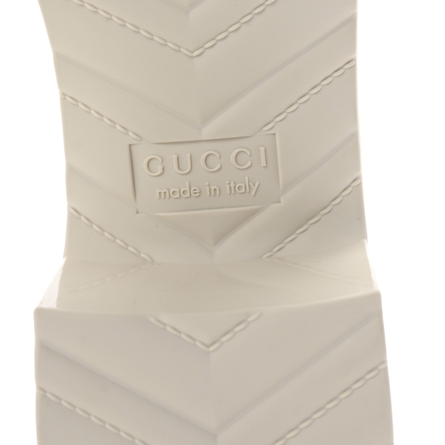 Gucci Rubber Gucci Logo Womens Platform 20/60mm Slide Sandals 39 Mystic White 7 of 10