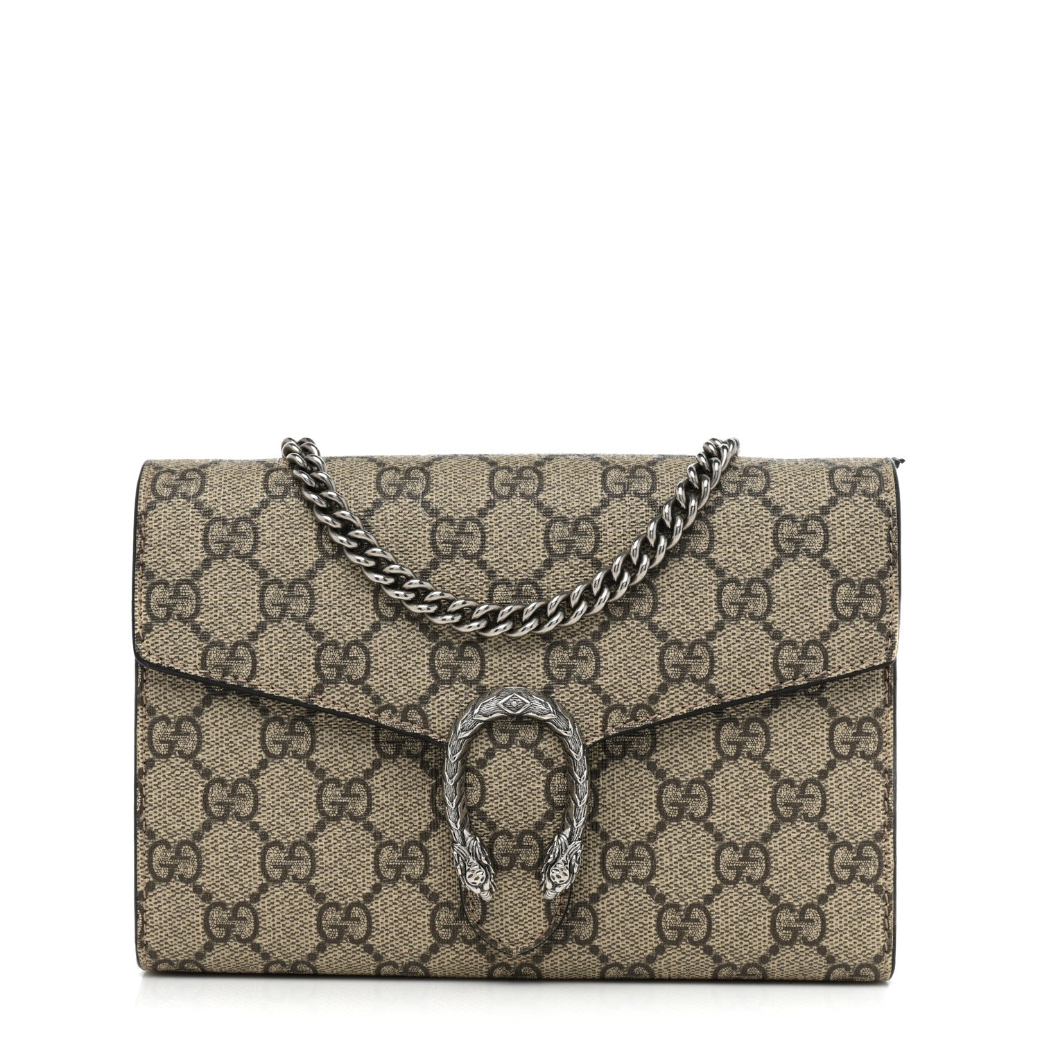 Gucci GG Supreme Monogram Mini Dionysus Chain Wallet Beige Taupe 1 of 20