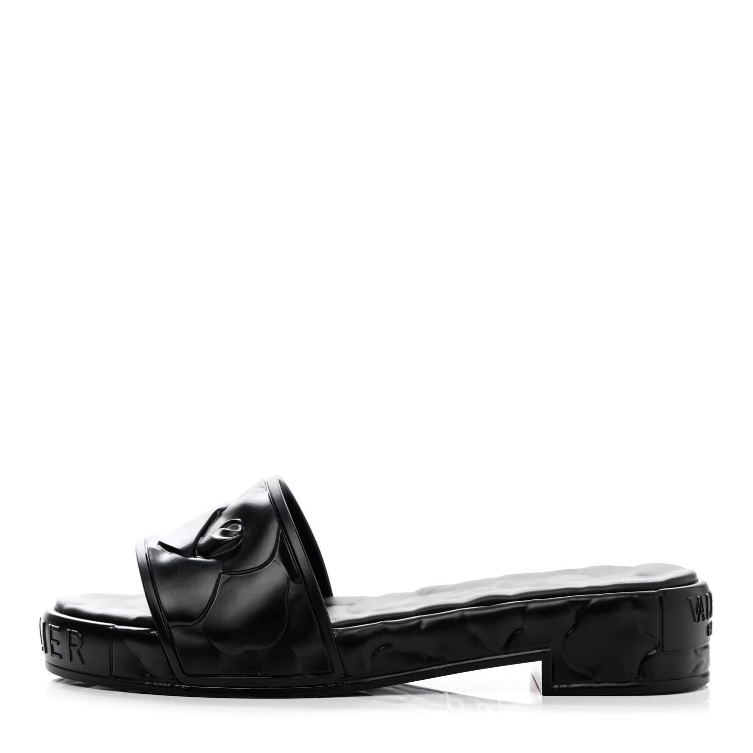 Valentino Garavani Rubber Atelier 03 Rose Edition 25/40mm Platform Slide Sandals 39 Black 1 of 8