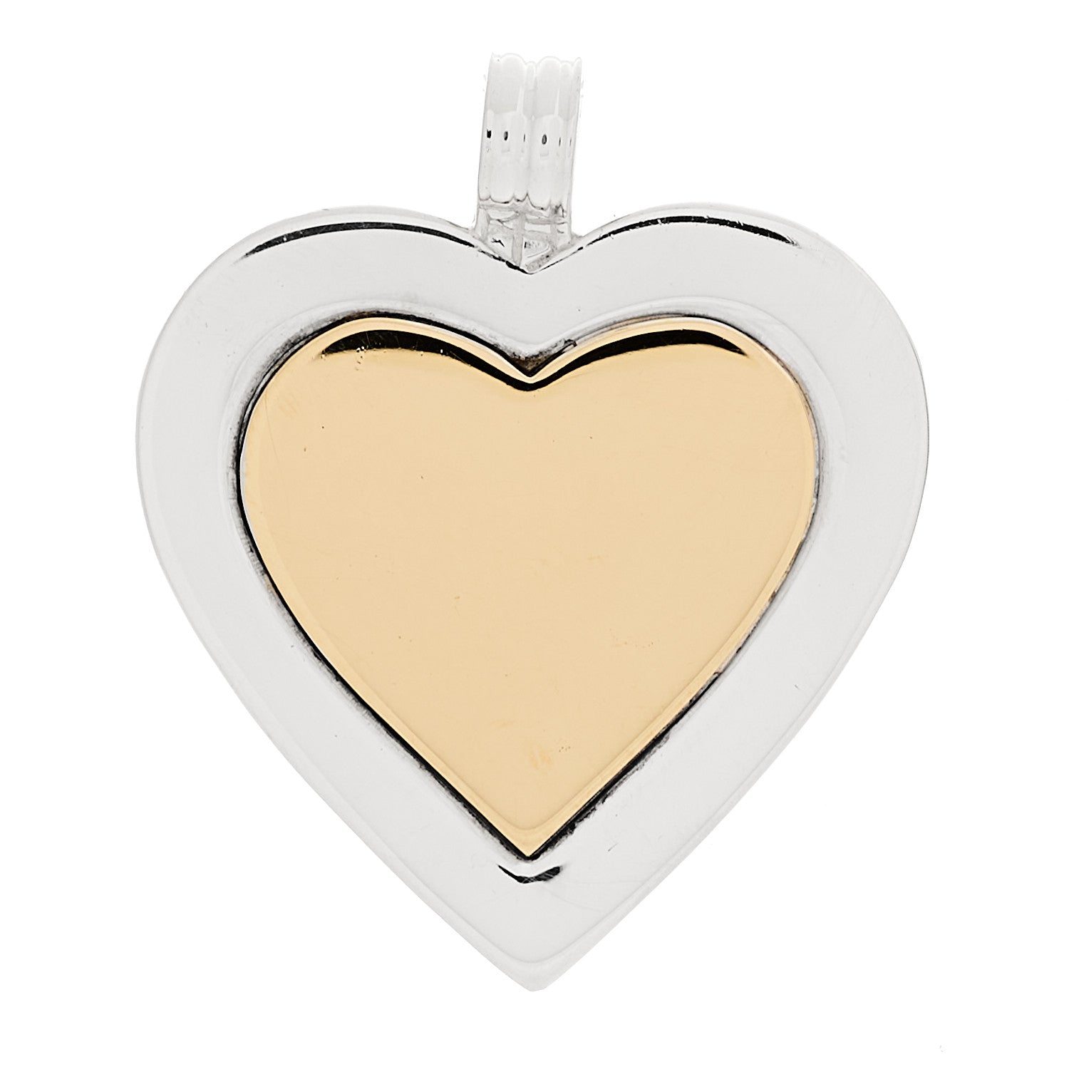 Tiffany Sterling Silver 18K Yellow Gold Heart Pendant 1 of 4