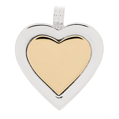 Tiffany Sterling Silver 18K Yellow Gold Heart Pendant 1 of 4