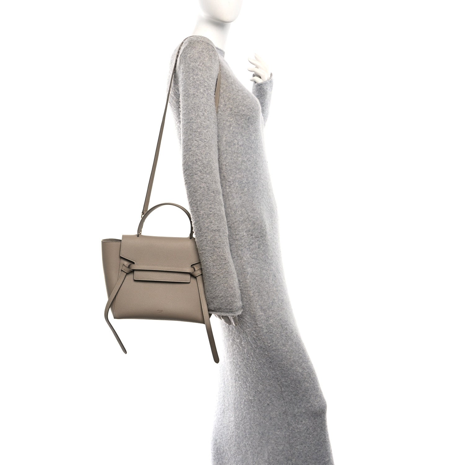 Celine Grained Calfskin Micro Belt Bag Light Taupe 2 of 10
