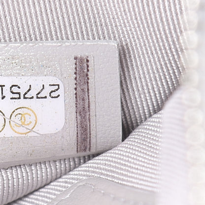 Chanel Iridescent Crumpled Calfskin CC Ripples Medium Cosmetic Case White 7 of 8