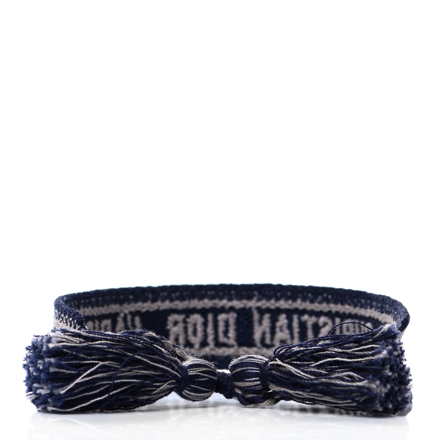 Christian Dior Woven Cotton J'Adior Friendship Bracelet Navy 5 of 7