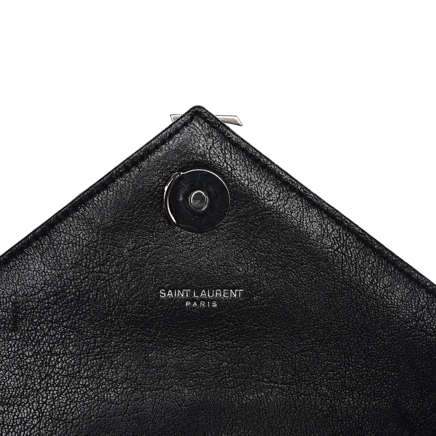 Sheepskin Matelasse Chevron Monogram Medium College Bag Black