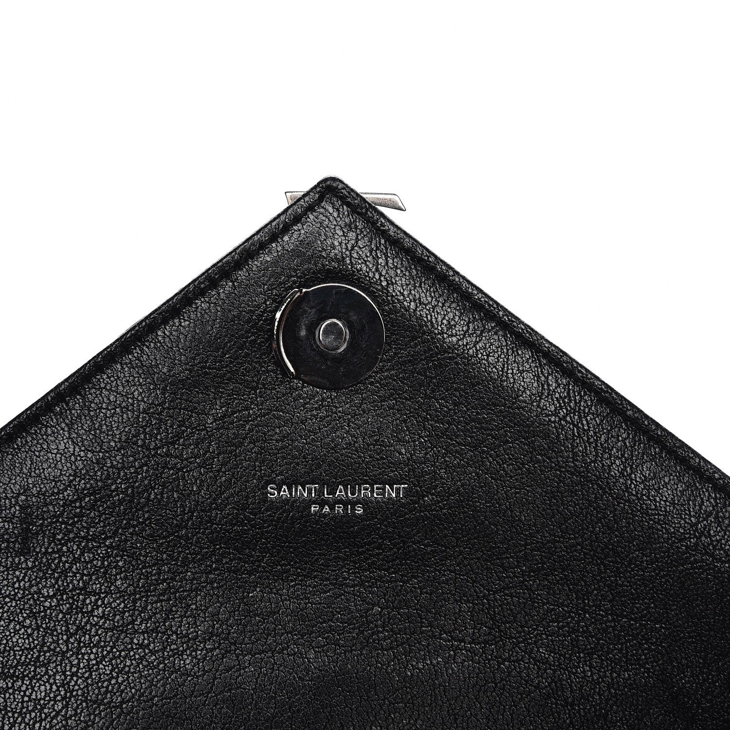 Saint Laurent Sheepskin Matelasse Chevron Monogram Medium College Bag Black 6 of 8